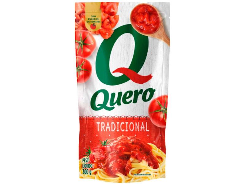 Molho de Tomate Tradicional Quero 300g Imagem de Molho de Tomate Tradicional Quero 300g