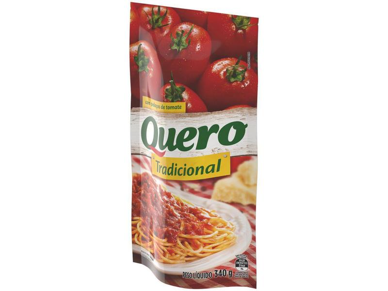 Molho de Tomate Tradicional Quero 340g Imagem de Molho de Tomate Tradicional Quero 340g