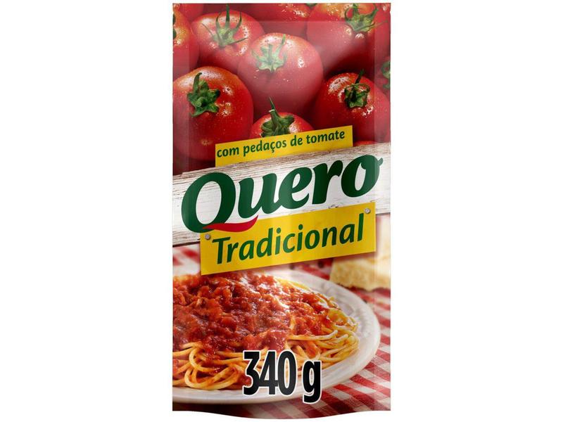 Molho de Tomate Tradicional Quero 340g Imagem de Molho de Tomate Tradicional Quero 340g