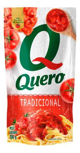Molho De Tomate Tradicional Sachê 300g Quero Imagem de Molho De Tomate Tradicional Sachê 300g Quero