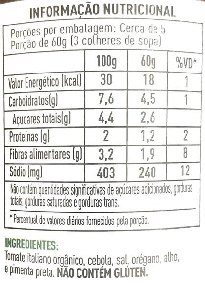 Molho de Tomate Vegano Tradicional Orgânico Sahi 330g Imagem de Molho de Tomate Vegano Tradicional Orgânico Sahi 330g