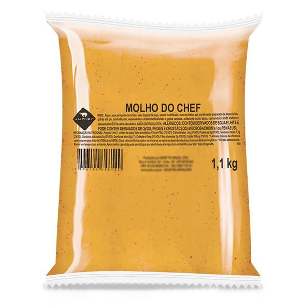 Molho do Chef Junior para Lanches e Petiscos Pouch 1,1Kg Imagem de Molho do Chef Junior para Lanches e Petiscos Pouch 1,1Kg