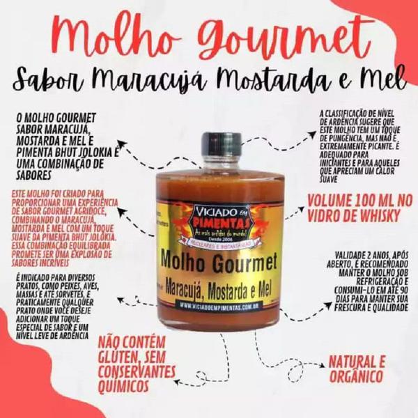 Imagem de Molho Gourmet Sabor Maracujá Mostarda E Mel - Vidro 100 Ml