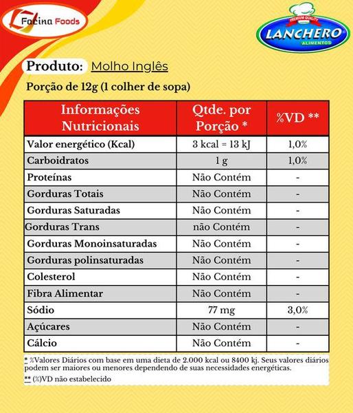 Molho Inglês 3 litros Econômico Contendo 2 unidades!! - Lanchero Imagem de Molho Inglês 3 litros Econômico Contendo 2 unidades!!