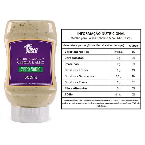 Imagem de Molho Para Salada Cebola E Alho - Mrs Taste 300ml