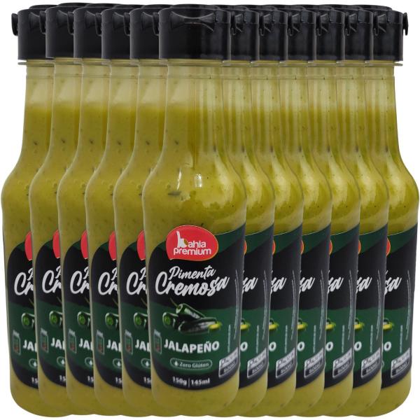 Molho Pimenta Cremosa Calabresa Temperada Ardência Moderada Mix 12u Bahia Premium 150ml Imagem de Molho Pimenta Cremosa Calabresa Temperada Ardência Moderada Mix 12u Bahia Premium 150ml