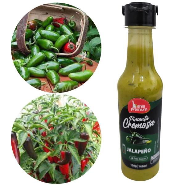 Molho Pimenta Cremosa Calabresa Temperada Ardência Moderada Mix 12u Bahia Premium 150ml Imagem de Molho Pimenta Cremosa Calabresa Temperada Ardência Moderada Mix 12u Bahia Premium 150ml