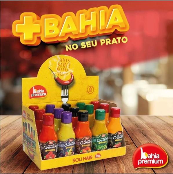 Imagem de Molho Pimenta Cremosa Gourmet Ervas Finas Display 15 Unid 4 Sabores 80ml Bahia Premium (escolha sabores)