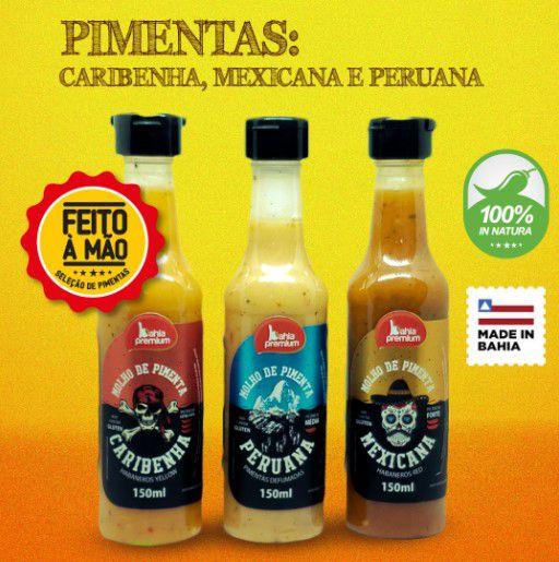 Imagem de Molho Pimenta Cremosa Gourmet Mexicana Habaneros Red Picância Forte Bahia Premium 150ml Churrasco