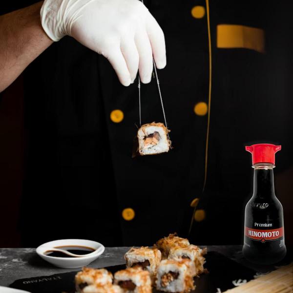 Molho Shoyu Premium Hinomoto 200ml Soja Sushi Grelhado - Hugbox Imagem de Molho Shoyu Premium Hinomoto 200ml Soja Sushi Grelhado