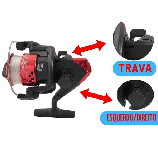 Imagem de Molinete de pesca ht200 com linha (p)