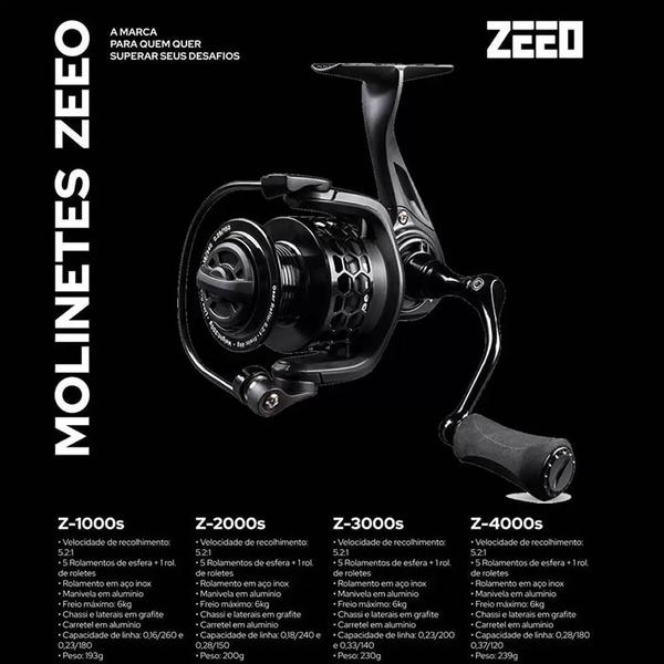 Imagem de Molinete de pesca maruri zeeo z 2000s - 6 rolamentos  5.2:1 drag: 6kg