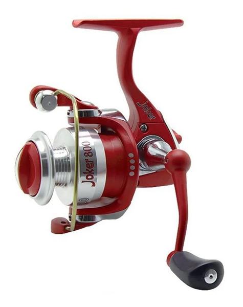 Imagem de Molinete micro maruri milo joker 800 vermelho 4 rolamentos 5.1:1 drag: 4kg pesca leve/ultra light