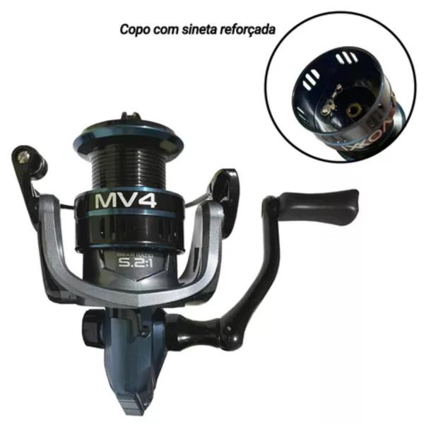 Imagem de Molinete Mv4 4000 Pesca 3+1 Rolamentos 5.2:1 Voxxi Saint