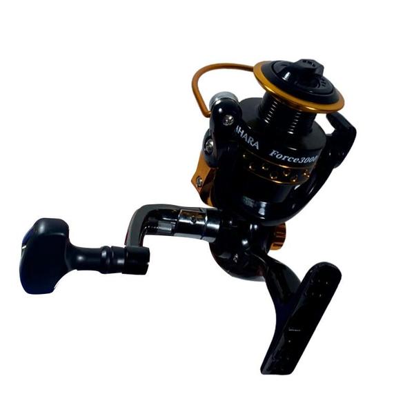 Imagem de Molinete Para Pesca Sahara Force 3000 Anti-reverso 5 Rolamentos Drag 6Kg Preto