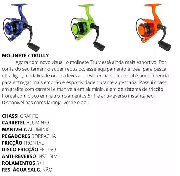 Imagem de Molinete Saint Microligh Truly 800 5+1 Rol Drag: 2,5kg - Azul