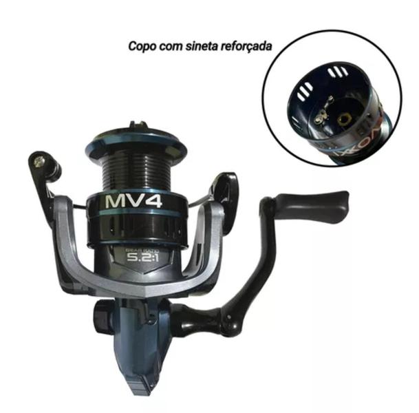 Imagem de Molinete Voxxi Mv4 - 1000 Saint Jogá 4 Rolamentos Drag 3,5Kg