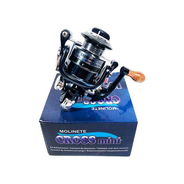 Imagem de Molinete Way Fishing Cross Mini Ultra Light 5.2:1 Drag 4kg Todo em Alumínio