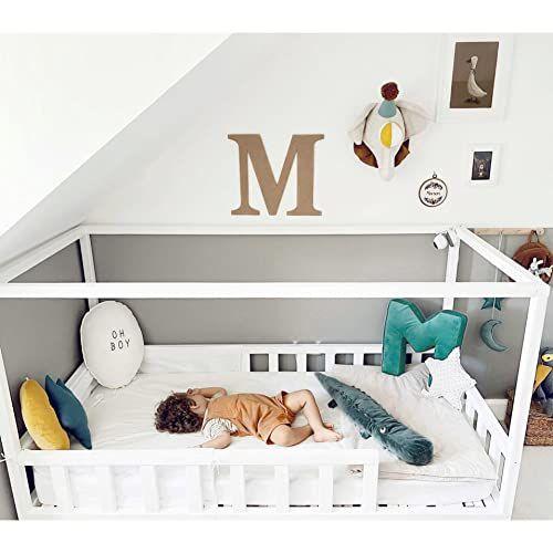 Imagem de MOMAID Velvet Letter Pillow Soft Initial Throw Almofada Alfabeto Decorativo Kids Room Nursery Decor Baby Toddler Gift (Verde, Letra M)