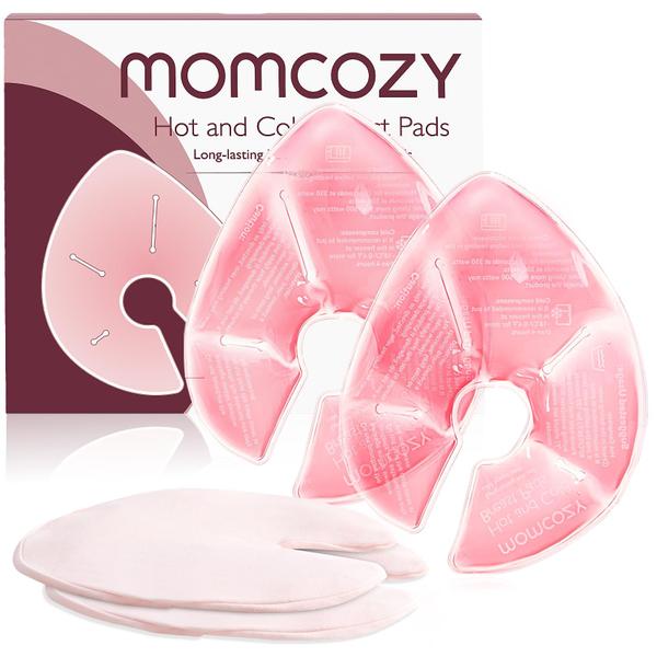 Imagem de Momcozy Almofadas Térmicas para Seios 2 em 1 Quente e Frio - Rosa (2 Unid.)