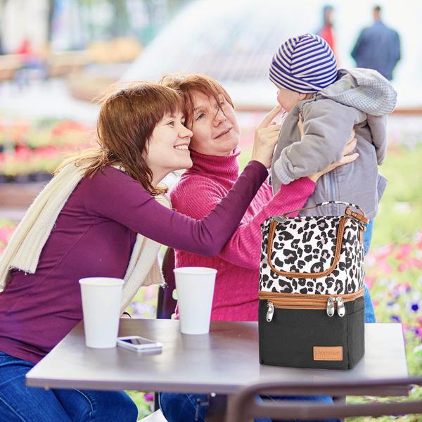 Imagem de Momcozy Bolsa Térmica para Mamadeiras Estampa Leopard Multiuso