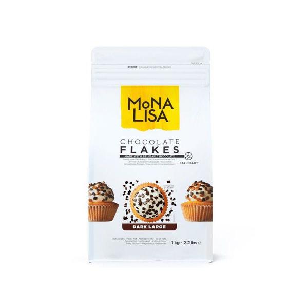 Monalisa Flakes Dark Large 1kg - Callebaut Imagem de Monalisa Flakes Dark Large 1kg - Callebaut