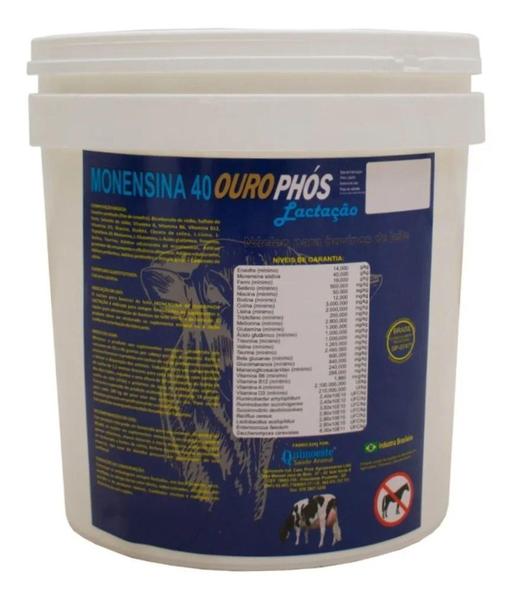 Monensina 40 Ourophós Lactação - Alta Concentração 20 Kg. Imagem de Monensina 40 Ourophós Lactação - Alta Concentração 20 Kg.
