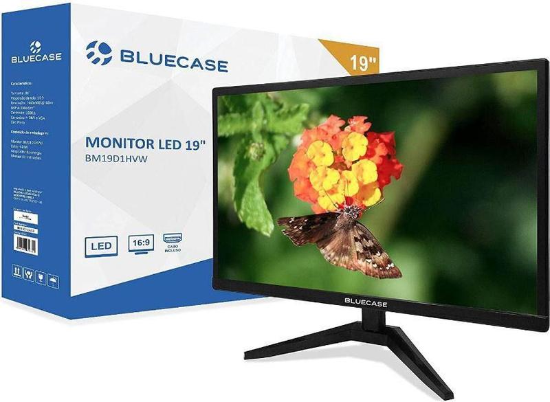 Imagem de Monitor 19 Led Bluecase Bm19D1Hvw 1440X900 Pixel Hdmi E Vga