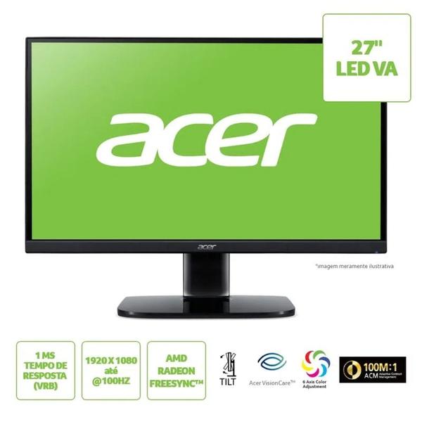 Imagem de Monitor 27 led gamer full hd 100hz ka272 vga/hdmi/vesa acer