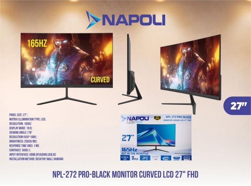 Imagem de Monitor 27 Napoli NPL-272 Pro Black Curve 75HZ