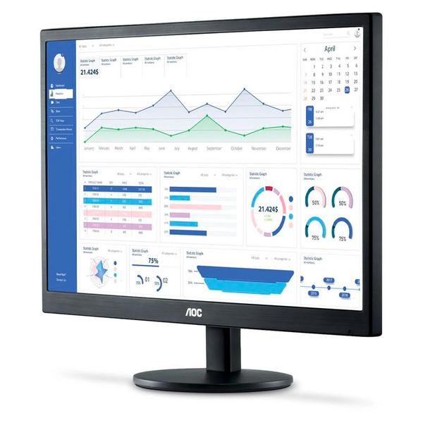 Imagem de Monitor AOC 18,5" HD LED 60Hz HDMI/VGA E970SWHNL