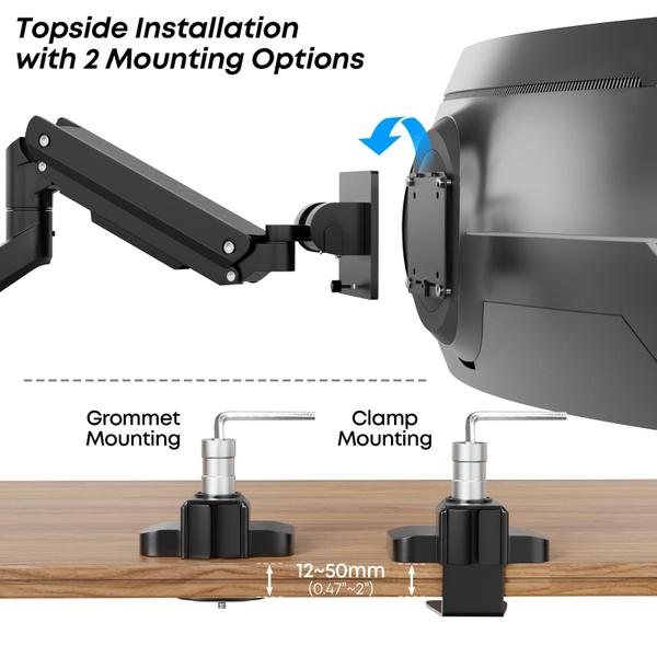 Imagem de Monitor Arm iMTKOTW Premium Heavy Duty para telas de 17-49"