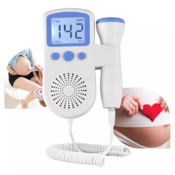 Imagem de Monitor Batimentos Coração do Bebê Fetal Doppler Cor Azul