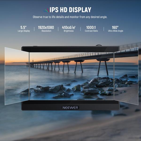 Imagem de Monitor de campo da câmera Neewer F500 5,5" HDR 1920x1080 IPS