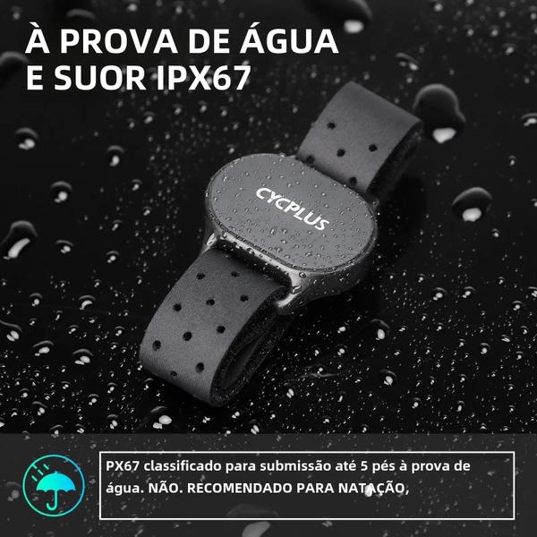 Imagem de Monitor de Frequência Cardíaca Bluetooth ANT+ - Sensor de Pulso com Braçadeira