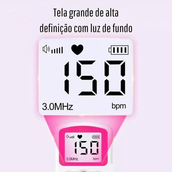 Imagem de Monitor De Frequência Fetal Doppler Bebê Gravidez Cor Rosa