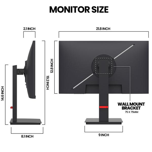 Imagem de Monitor de jogos CRUA 24,5 polegadas 144 Hz/165 Hz FHD 100% sRGB