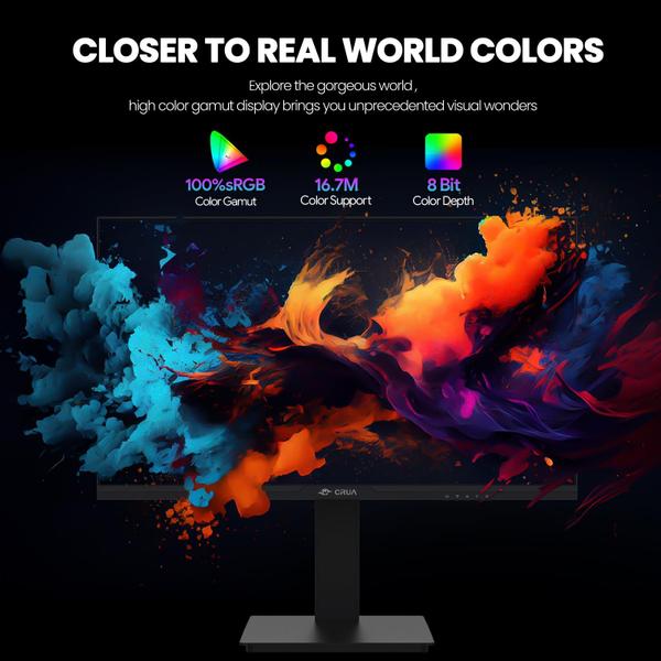 Imagem de Monitor de jogos CRUA 24,5 polegadas 144 Hz/165 Hz FHD 100% sRGB