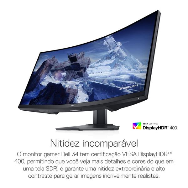 Imagem de Monitor Dell Curvo Wqhd 34  S3422dwg Preto