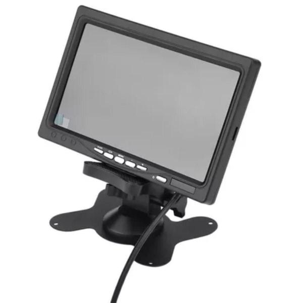 Imagem de Monitor Digital Lcd 7' P/Cftv, 12V, Colorido Hdmi, Vga, Av