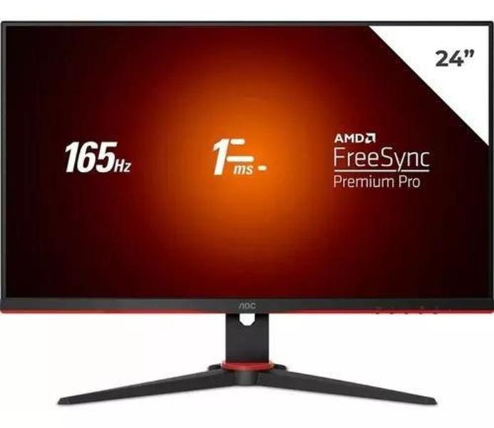 Imagem de Monitor gamer AOC 24G2SE  165hz 1ms  23.8" preto e vermelho 100V/240V