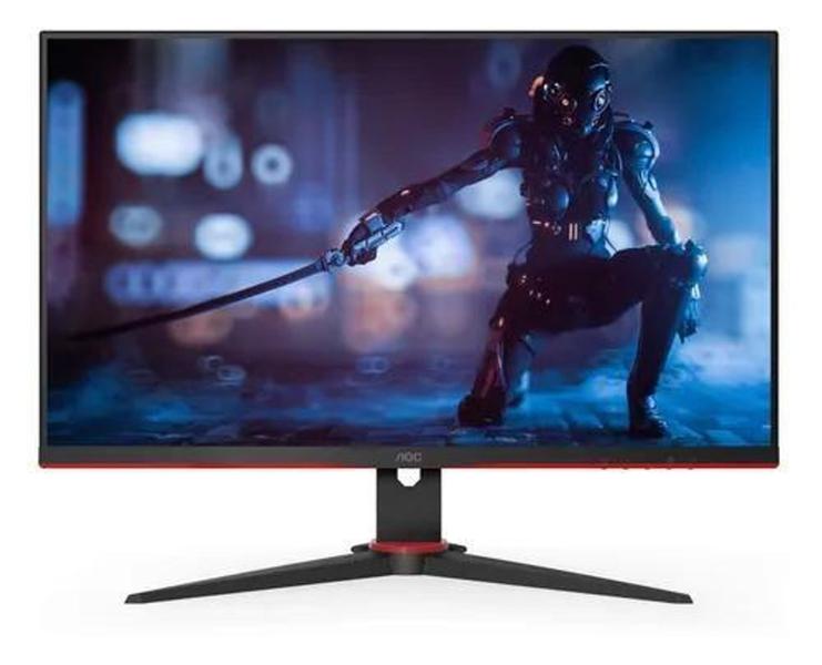 Imagem de Monitor gamer AOC 24G2SE  165hz 1ms  23.8" preto e vermelho 100V/240V