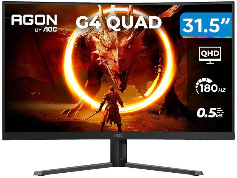 Monitor Gamer AOC Gaming 32" QHD 180Hz VA 0,5ms HDMI DisplayPort Monitor Gamer AOC Gaming 32" QHD 180Hz VA 0,5ms HDMI DisplayPort