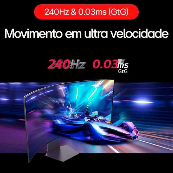 Imagem de Monitor Gamer Curvo LG UltraGear, 45" OLED QHD, 240Hz, 0.03ms, DisplayPort e HDMI, HDR400, G-Sync, FreeSync, Preto  45GS95QE-B