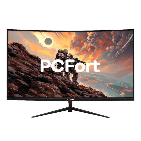 Imagem de Monitor Gamer Curvo PCFort U27F100 27" 1ms 100Hz LED Full HD 100% sRGB HDMI VGA Preto