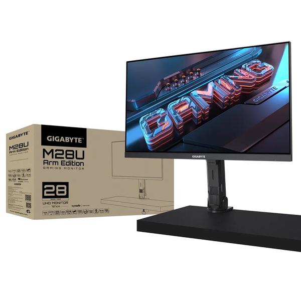 Imagem de Monitor Gamer Gigabyte 28" UHD M28U AE SA Pivot VESA 144Hz HDMI DP USB Tipo-C