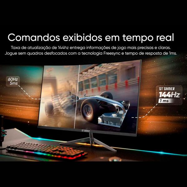 Imagem de Monitor Gamer Goldentec 24" LED, Full HD, Curvo, 144Hz