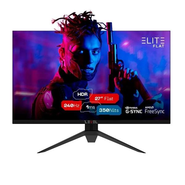 Imagem de Monitor Gamer Level Elite Flat 27 Eled 240Hz 1Ms