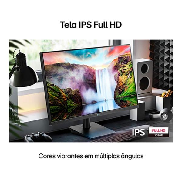 Imagem de Monitor Gamer LG 27 Full HD, IPS, HDMI e VESA, FreeSync, Ajuste de Ângulo, Bordas Finas - 27MP400-B