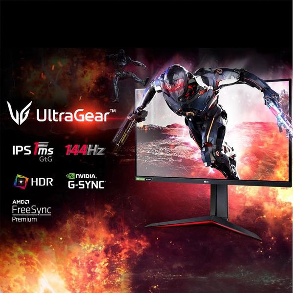 Imagem de Monitor Gamer LG UltraGear 27 Full HD, 144Hz, 1ms, IPS, HDMI e DisplayPort, HDR 10, 99% sRGB, FreeSync Premium, VESA - 27GN65R